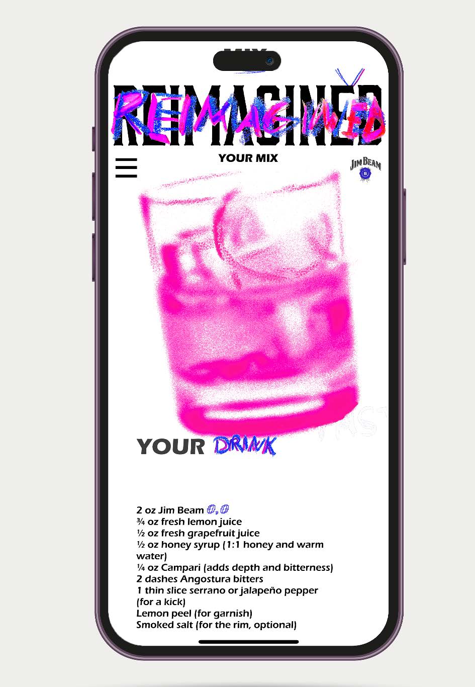 App Screen Your Drink Recipe