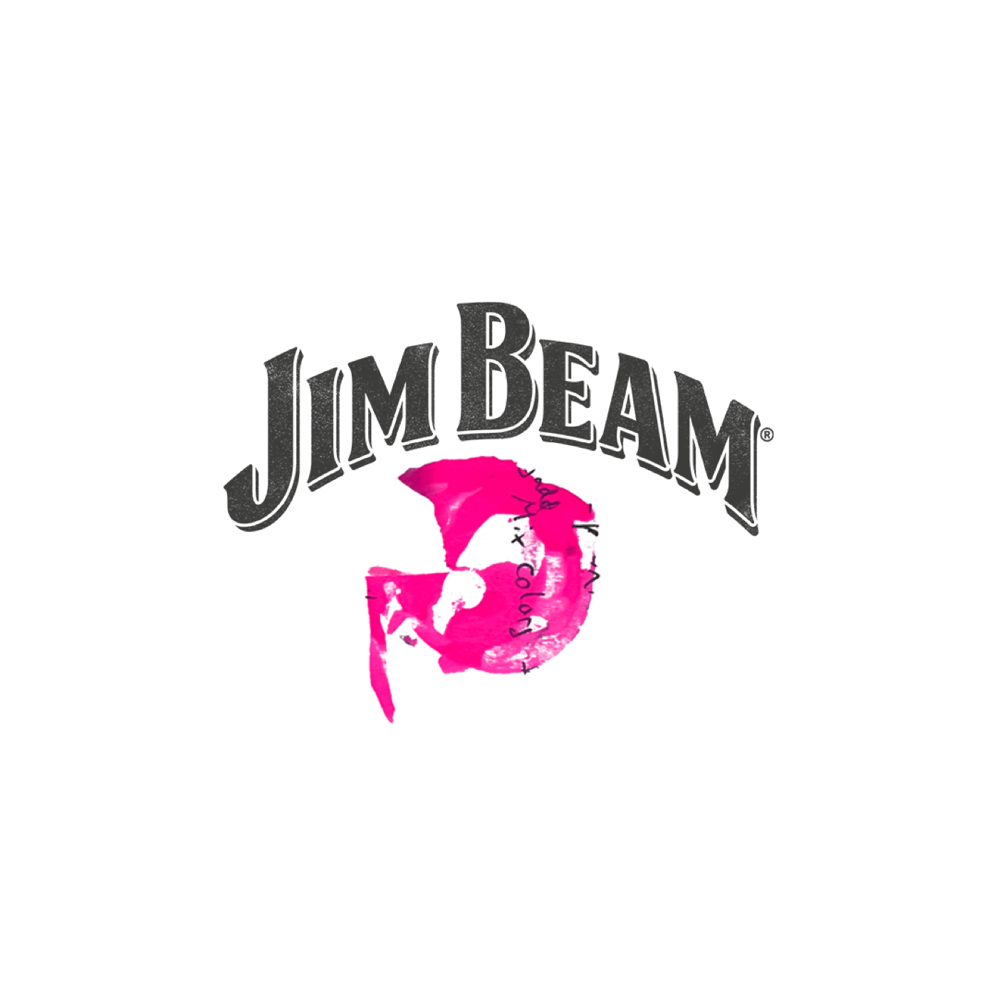 Jim Beam Logo-Lockup mit Reimagined-Farbfleck