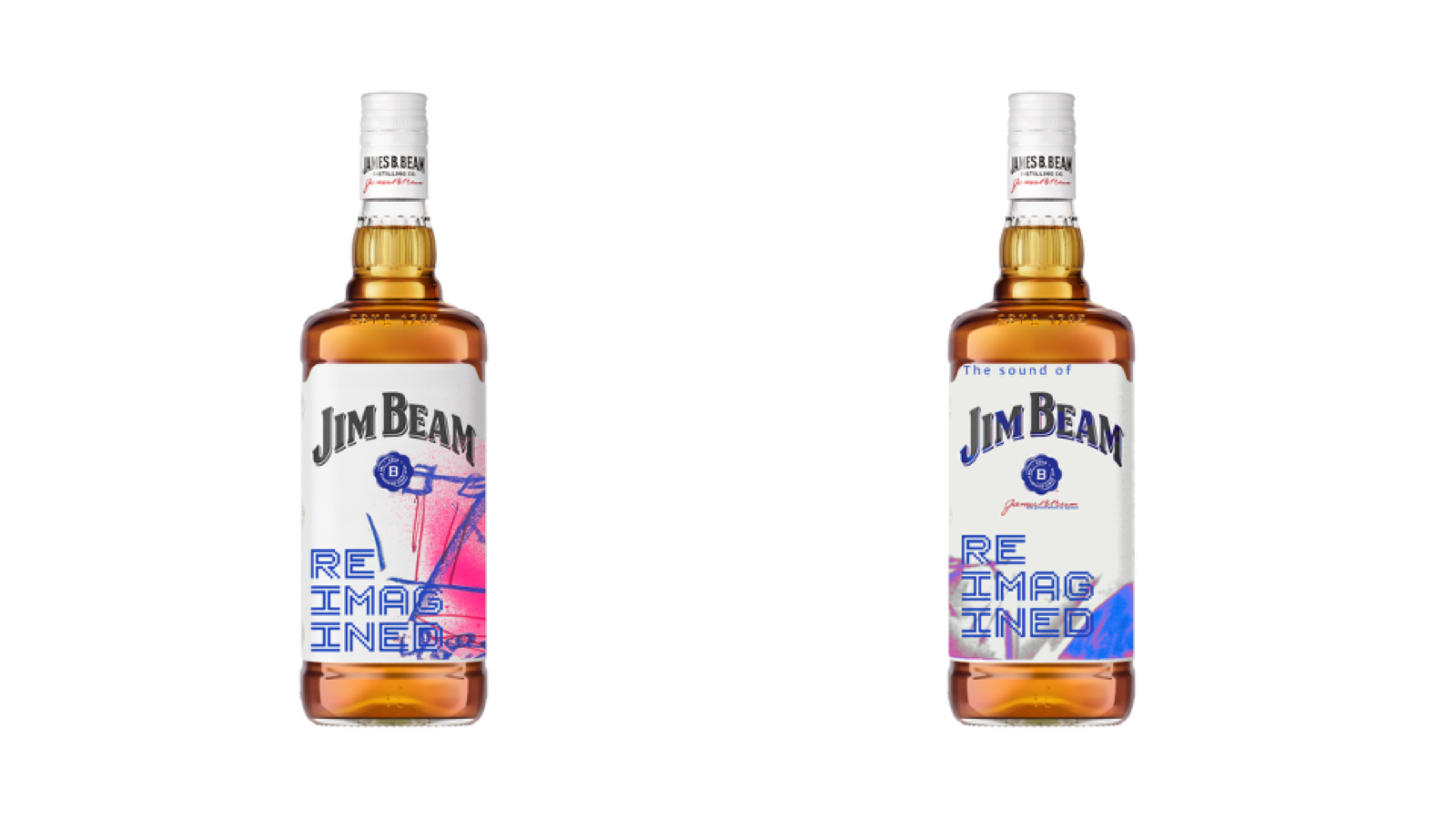 Reimagined als kontrolliertes Typografie-System auf der Flasche
