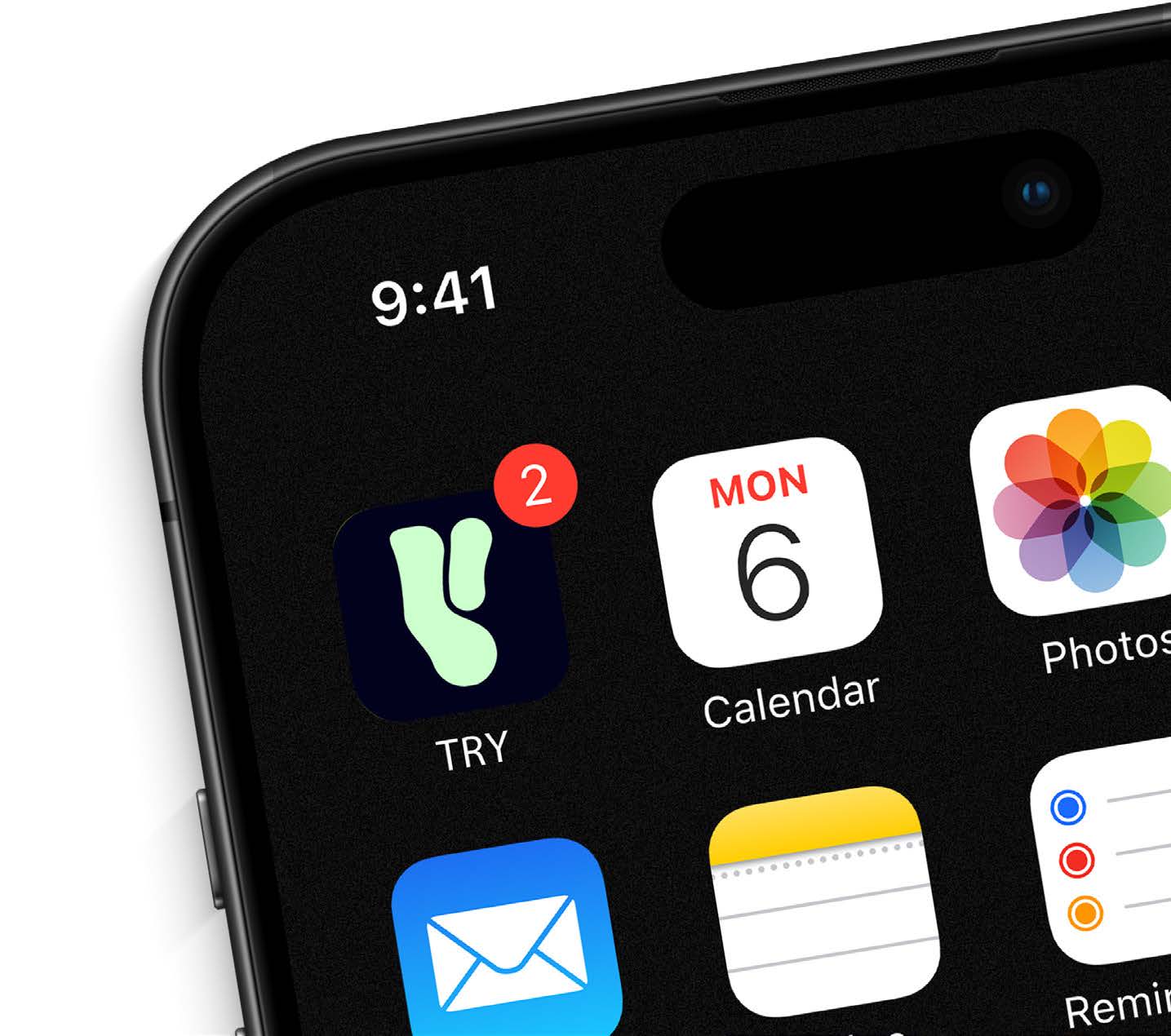 TRY App-Icon auf dem Homescreen