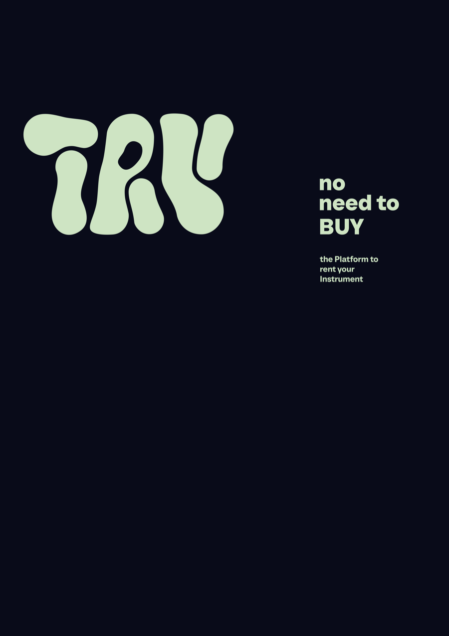 TRY Poster, Wortmarke auf Navy